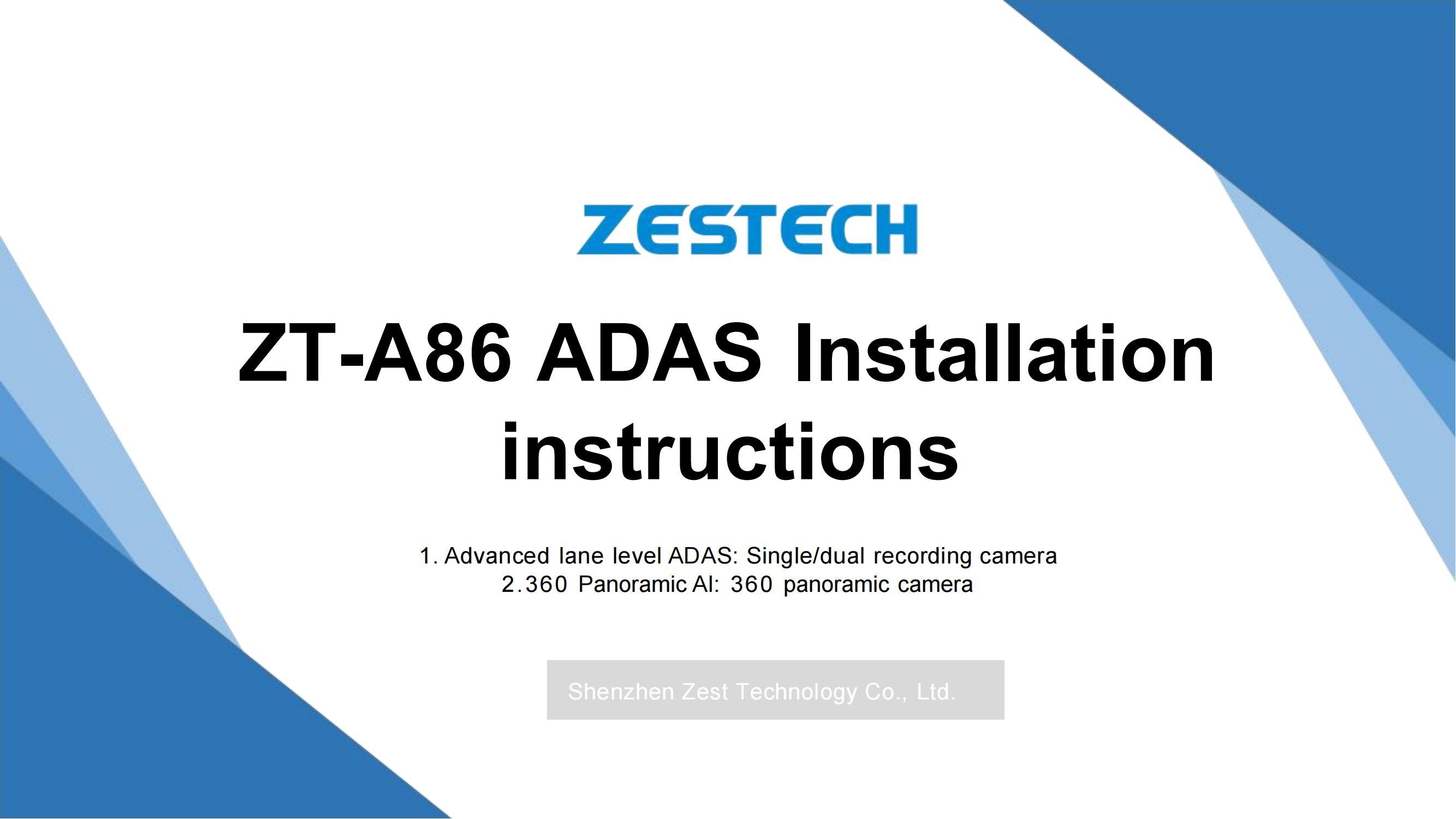 ZT-ADAS Installation instructions