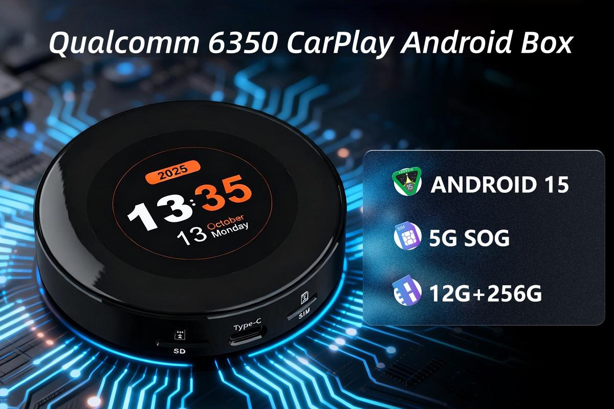ZESTECH Wireless CarPlay Ai Box 12GB+256GB Android Auto Smart Box QCM 6350 Android 15 Plug and Play Wireless CarPlay Adapter